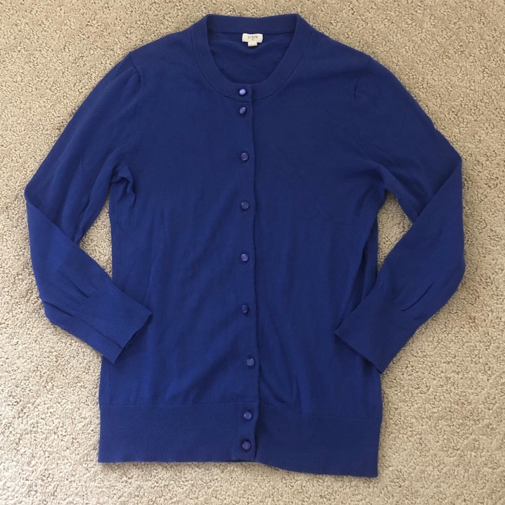 J. Crew Factory Royal Blue Cardigan Sz XS